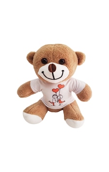 Mutlu Çift Tişörtlü Ayıcık Çok Renkli Mutlu Çift Tişörtlü Ayıcık Çok Renkli