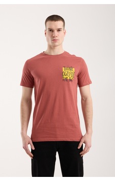 Maximodena Erkek Urban Mesaj Detaylı Günlük T-shirt - Kiremit Maximodena Erkek Urban Mesaj Detaylı Günlük T-shirt - Kiremit