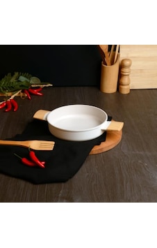 Belarıva 18 Cm Beyaz Ahsap Saplı Sahan Beyaz Belarıva 18 Cm Beyaz Ahsap Saplı Sahan Beyaz