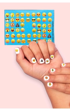 Çok Renkli Emoji Kız Çocuk Tırnak Sticker Çok Renkli Emoji Kız Çocuk Tırnak Sticker