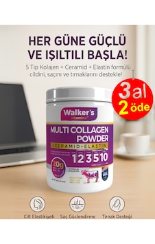 Walker's Vitamins %100 Saf Ve Doğal Ceramide, Elastin, Cranberry, İçeren Çift Hidrolize Kolajen - Collagen Walker's Vitamins %100 Saf Ve Doğal Ceramide, Elastin, Cranberry, İçeren Çift Hidrolize Kolajen - Collagen