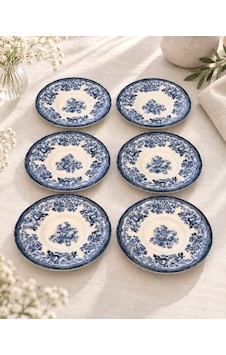 6'lı Velour Navy Çay Tabağı -7769 Çok renkli 6'lı Velour Navy Çay Tabağı -7769 Çok renkli