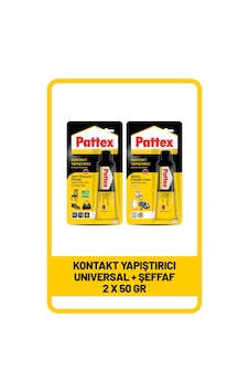 Pattex Kontakt Deri-Kauçuk-Ahşap Yapıştırıcı + Kontakt Metal-Plastik-Cam Yapıştırıcı 2 x 50 G Pattex Kontakt Deri-Kauçuk-Ahşap Yapıştırıcı + Kontakt Metal-Plastik-Cam Yapıştırıcı 2 x 50 G