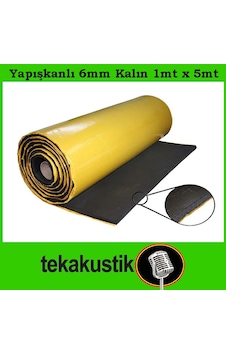 Yapışkanlı Oto Ses Yalıtım Kauçuk Köpüğü 6Mm 1Mt X5Mt Yapışkanlı Oto Ses Yalıtım Kauçuk Köpüğü 6Mm 1Mt X5Mt