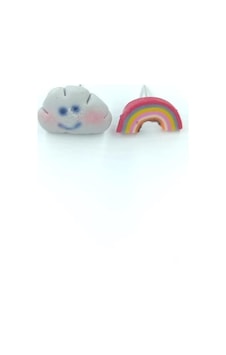 Tedz Collection Bulut Ve Gökkuşağı Pin Küpe Çok Renkli Tedz Collection Bulut Ve Gökkuşağı Pin Küpe Çok Renkli