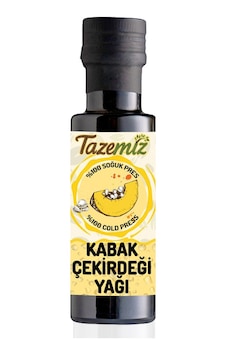 Tazemiz Soğuk Sıkım Kabak Çekirdeği Yağı 100 ML Tazemiz Soğuk Sıkım Kabak Çekirdeği Yağı 100 ML