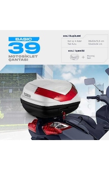 Wogen 39 Litre Basic Motosiklet Çantası - Beyaz 1407 005 Beyaz Wogen 39 Litre Basic Motosiklet Çantası - Beyaz 1407 005 Beyaz