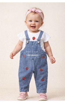 My Baby Kumsal Bbaby Buu Kısa Kollu Tşört Lü Kız Salopet Alt Üst Takımlar 162 163 101 Mavi Mavi