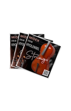 Midex Cvs-60-3x Kaliteli Çello Teli 3 Takım Set Midex Cvs-60-3x Kaliteli Çello Teli 3 Takım Set