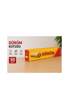 Dürüm Kutusu 50 Adet Karton Dürüm Paketleme Kutusu - 917512560 Diğer