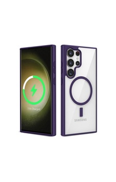 Galaxy S23 Ultra Kılıf M-safe Wireless Şarj Özellikli Silikon Zore Ege Kapak Mor Galaxy S23 Ultra Kılıf M-safe Wireless Şarj Özellikli Silikon Zore Ege Kapak Mor
