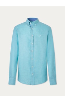 Hackett Turkuaz Erkek %100 Keten Slim Fit Gömlek Hm309839 Hackett Turkuaz Erkek %100 Keten Slim Fit Gömlek Hm309839