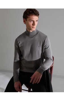 Pierre Cardin Gri Melanj Slim Fit Balıkçı Yaka Basic Triko Kazak 50314202-vr086 Pierre Cardin Gri Melanj Slim Fit Balıkçı Yaka Basic Triko Kazak 50314202-vr086