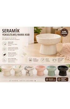 Yüksek Altlıklı Oval Seramik Su Kabı 250 Ml Çeşitli Renklerde