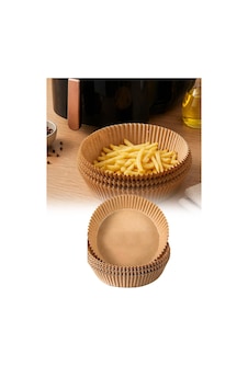 Kahverengi Yuvarlak Airfryer Pişirme Kağıdı Yağlı Kağıt Hava Fritözü İçin 16 Cm
