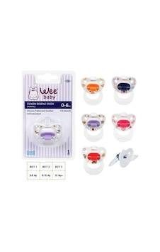 Wee 835 Silikonlu Askılı Damaklı Desenli Emzik No: 3 Şeffaf Wee 835 Silikonlu Askılı Damaklı Desenli Emzik No: 3 Şeffaf