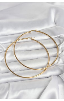 316l Çelik Gold Renk 80 Mm Kadın Halka Küpe Diğer 316l Çelik Gold Renk 80 Mm Kadın Halka Küpe Diğer