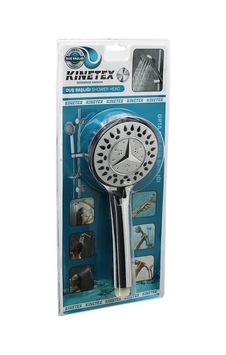 Kinetex Ktx-2345 Orta Yuvarlak & Bombeli 9.5cm Duş Başlık Kademeli Krom Gövde & Siyah Kenar Kinetex Ktx-2345 Orta Yuvarlak & Bombeli 9.5cm Duş Başlık Kademeli Krom Gövde & Siyah Kenar