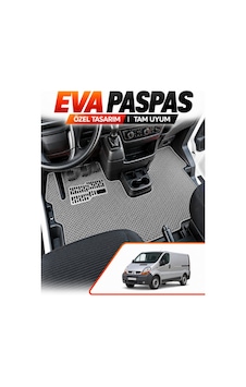 Renault Trafic Panelvan 2004-2010 Uyumlu Eva Paspas Metal Topukluklu Ön Kabin Açık Gri Renault Trafic Panelvan 2004-2010 Uyumlu Eva Paspas Metal Topukluklu Ön Kabin Açık Gri