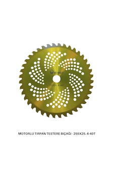 Motorlu Tırpan Testere Bıçağı - 40 Diş 255x25,4 X 40 Elmas Testere