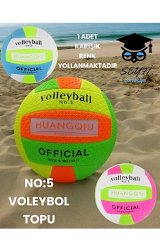 No:5 Voleybol Topu 1 Adet Şişik Biçimde Ve Karışık Renk Yollanmaktadır Çok Renkli
