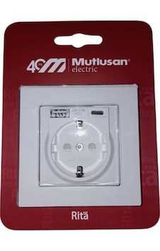 Mutlusan Usb Type C Priz 2.4ah Karavan Usb Priz - Beyaz-1005 Mutlusan Usb Type C Priz 2.4ah Karavan Usb Priz - Beyaz-1005