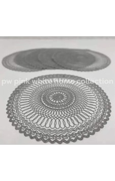 Supla Amerikan Servis Kordon İşlemeli 38 Cm Yuvarlak 6 Lı Gri Supla Amerikan Servis Kordon İşlemeli 38 Cm Yuvarlak 6 Lı Gri