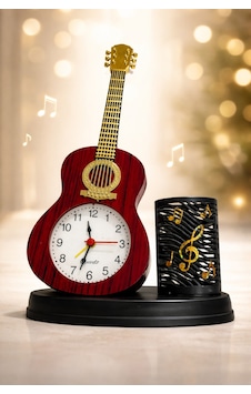 Gitarlı Kalemtıraşlı Çalar Saat Kırmızı - 861201739 Kırmızı Gitarlı Kalemtıraşlı Çalar Saat Kırmızı - 861201739 Kırmızı