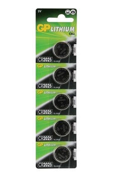 Premium Enerji Kaynağı Cihaz Gücü Kompakt Güç Gp Cr2025 3 V Lityum 5'li Para Pil