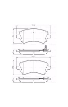 Toyota Corolla Uyumlu 1.4 Vvt-I 2001-2007 Bosch Ön Fren Balatası Toyota Corolla Uyumlu 1.4 Vvt-I 2001-2007 Bosch Ön Fren Balatası