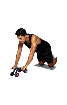 Ab Wheel Roller Fitness Karın Kası Aleti 4 Tekerlek Tekerleği Düşük Gürültülü Karın Egzersizi