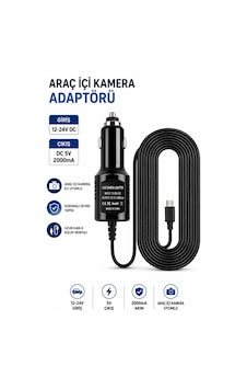Araç İçi Kamera Type-c Güç Adaptörü 12v 24v Giriş 5v 2a Çıkış Çakmaklık Adaptörü Araç İçi Kamera Type-c Güç Adaptörü 12v 24v Giriş 5v 2a Çıkış Çakmaklık Adaptörü
