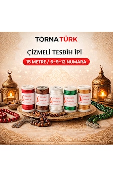 Tesbih 15 Metre Çizmeli İp İşleme Ekipmanı Metalik Tesbih 15 Metre Çizmeli İp İşleme Ekipmanı Metalik