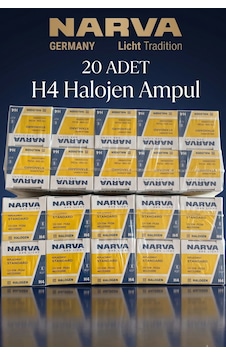 20 Adet Narva 12v H4 43t 60w 55w Far Ampulu 20 Adet Narva 12v H4 43t 60w 55w Far Ampulu