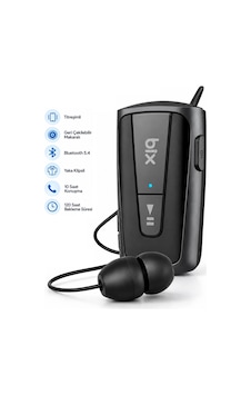 Exenar - Siyah - Makaralı Bluetooth Kulaklık Titreşimli Yaka Klipsli Tekli Şoför Kulaklığı Çift Telefon Bağlantılı Exenar - Siyah - Makaralı Bluetooth Kulaklık Titreşimli Yaka Klipsli Tekli Şoför Kulaklığı Çift Telefon Bağlantılı