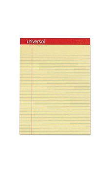 Universal 10630 Delikli Kenar Yazma Defteri, Yasal/kenar Boşluğu Kuralı, Mektup, Kanarya, 50 Yaprak Paket Başına 12 Ped 103 Ivory