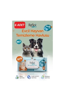 Reflex Care Alaçatı Ice Kokulu Kedi Ve Köpekler İçin Çok Amaçlı Temizleme Mendili 6 Paket Reflex Care Alaçatı Ice Kokulu Kedi Ve Köpekler İçin Çok Amaçlı Temizleme Mendili 6 Paket