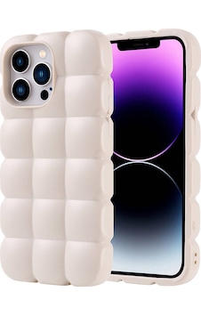 Apple Uyumlu iPhone 14 Pro Max Kılıf Parlak Esnek Silikon Zore Dom Dom Kapak Beyaz Apple Uyumlu iPhone 14 Pro Max Kılıf Parlak Esnek Silikon Zore Dom Dom Kapak Beyaz