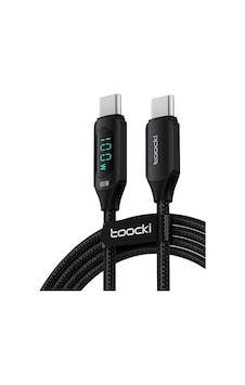 Toocki Tq-x03 2m 100w Hasırlı Type-c To Type-c Pd Hızlı Şarj Kablosu - Siyah Toocki Tq-x03 2m 100w Hasırlı Type-c To Type-c Pd Hızlı Şarj Kablosu - Siyah