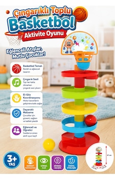 Basketli Çıngıraklı Top Oyunu - 3+ Yaş Eğitici Aktivite Kulesi Ve Top Kaydırağı Basketli Çıngıraklı Top Oyunu - 3+ Yaş Eğitici Aktivite Kulesi Ve Top Kaydırağı