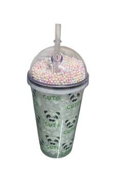 Desenli Köpüklü 450 Ml Pipetli Bardak 5588 Çok renkli