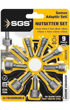 Mey İthalat Sgs 1875 Somun Adaptör Seti 9 Parça Mey İthalat Sgs 1875 Somun Adaptör Seti 9 Parça