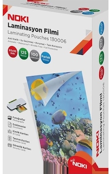 Noki Laminasyon Filmi 65x95mm, 125 Micron, Parlak, 100 Adet Noki Laminasyon Filmi 65x95mm, 125 Micron, Parlak, 100 Adet