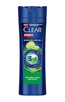 Clear Men 3in1 Şampuan & Duş Jeli Yağlanma Karşıtı Lime Özü 350 Ml