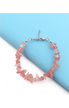 GÜL KUVARS KIRIKTAŞ BİLEKLİK Pembe GÜL KUVARS KIRIKTAŞ BİLEKLİK Pembe