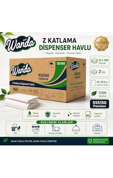 Wanda Soft Z-katlama Havlu Kağıdı 21x21 Wanda Soft Z-katlama Havlu Kağıdı 21x21