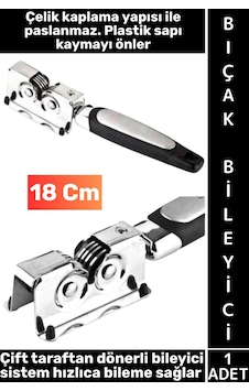 Bıçakbileyici Kaymaz Sap Paslanmaz Çelik Çift Dönerli Sistem Hızlı Pratik Şık Bıçak Bileyici 18 Cm Bıçakbileyici Kaymaz Sap Paslanmaz Çelik Çift Dönerli Sistem Hızlı Pratik Şık Bıçak Bileyici 18 Cm