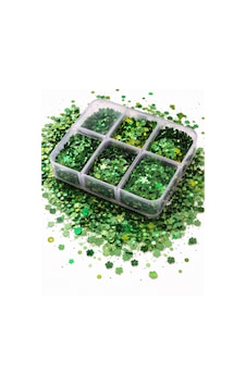 Emerald Green Clover Nail Glitter Box Emerald Green Clover Nail Glitter Box