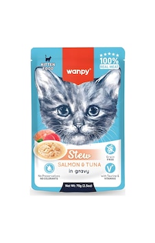 Pouch Somonlu Ve Ton Balıklı Yaş Kedi Maması 70gr X 10 Adet Pouch Somonlu Ve Ton Balıklı Yaş Kedi Maması 70gr X 10 Adet