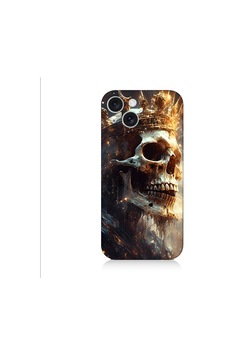 Apple Uyumlu iPhone 15 Plus Alevli Kafatası Desenli Silikon Kılıf Silikon Apple Uyumlu iPhone 15 Plus Alevli Kafatası Desenli Silikon Kılıf Silikon